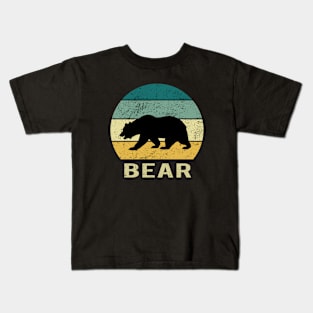 Bear At Sunset A Gift For Bear Lovers Kids T-Shirt